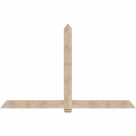 Ekena Millwork Eugene Smooth Timber Gable Bracket, Douglas Fir, 96"W x 60"H x 3 1/2"D x 5 1/2"F, 15/12 Pitch GBW096X60X0406EUG00SDF